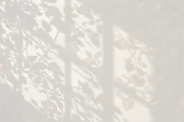 Ephemeral Shadows of Nature's Embrace: Delicate shadows of leaves and flowers dance across the surface, an artistic display of light and form