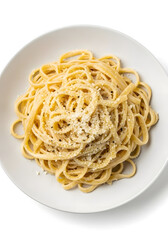 Spaghetti with tomato meat sauce on a plate