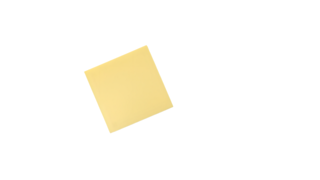 Blank Notes: A simple yellow sticky note sits, poised and ready for the inception of ideas, plans, and moments of clarity. 