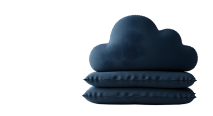 BABY TOYS - Soft blue cloud-shaped cushion with two matching blue pillows, cozy home decor perfect for modern living rooms and kids' bedrooms