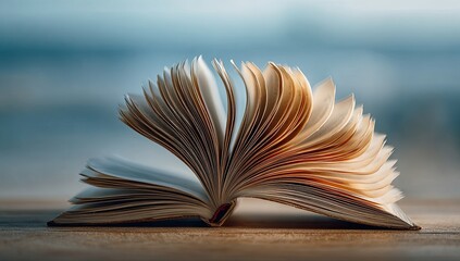 Open book, pages fanned