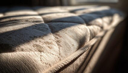 Obraz premium Close-up of an aged mattress