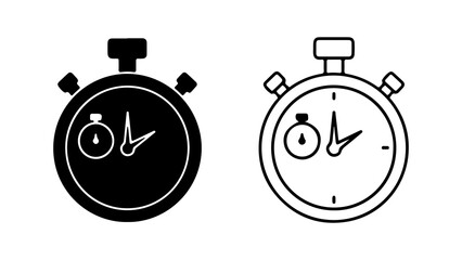 Stopwatch icon with transparent background