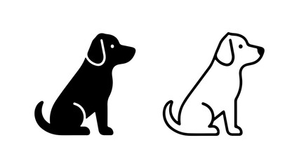 Dog icons with transparent background
