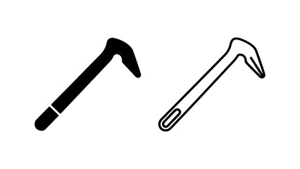 Crowbar tools with transparent background