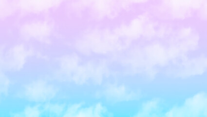 Soft Pastel Gradient Sky with Wispy Clouds in Pink Purple and Blue Hues graphic design isolated on a transparent background