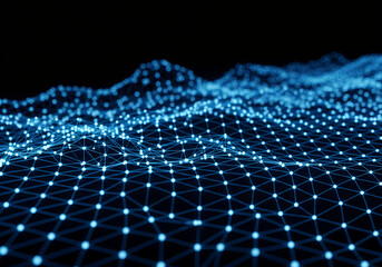 Fototapeta premium Futuristic Grid Network Abstract Digital Data Connection Design