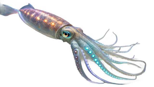 squid, isolated on a transparent background PNG - Powered by Adobe