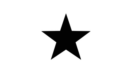 A simple black five-pointed star symbol centered on a plain white background, representing quality or a favorite item.