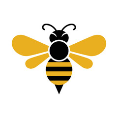 whimsical bee icon set vector illustration