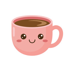 cute kawaii coffee cup character