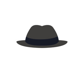 gentleman hat man men emoji symbol sign icon vector illustration isolated flat