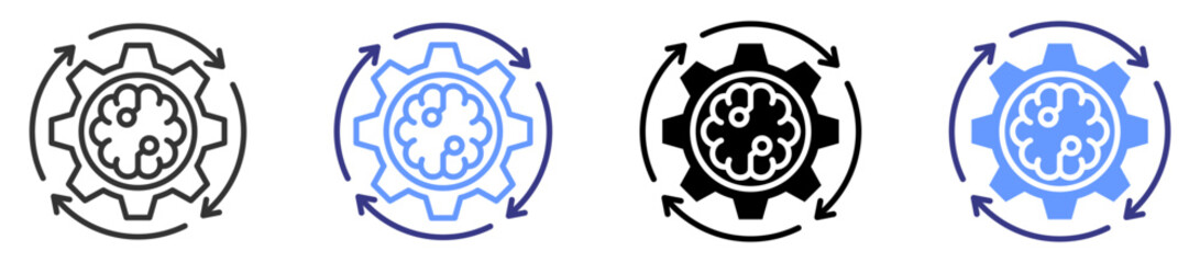 automatic icon set multiple style