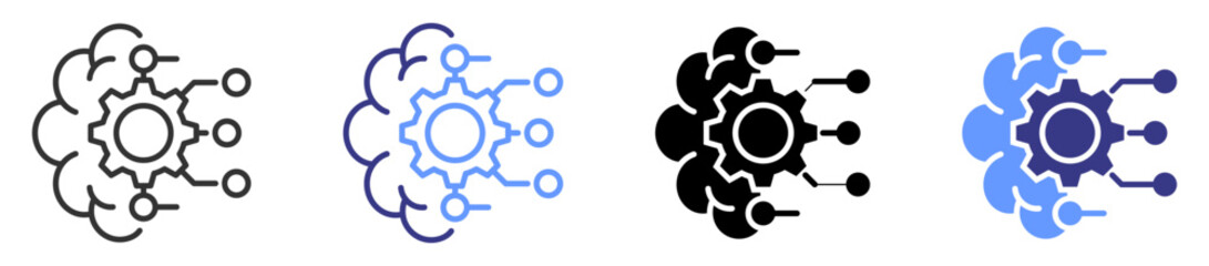 artificial icon set multiple style