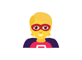 superhero person non-binary super hero mask masked vigilante emoji symbol sign icon vector illustration isolated flat