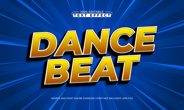 dance beat editable text effect