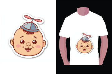 Baby Angel with Halo T-shirt Design