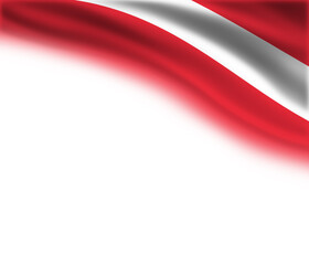 White background with the Austrian flag in the upper right corner