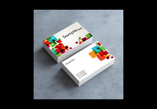 Stack of Editable Business Cards Mockup for Corporate Use.