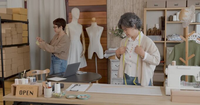 eCommerce fashion startup, clothing stock and online retail business selling designer boutique clothes to customers on internet sales website, 4k video
