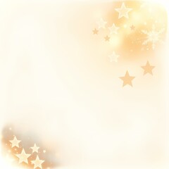 Delicate Winter Watercolor Border with Intricate Stars and Soft Glow  
