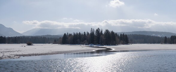 winter landscape in the mountains