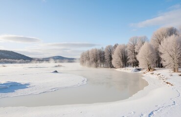 river in winter