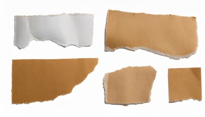 Torn Paper Irregular Scraps Set Png On Transparent Background