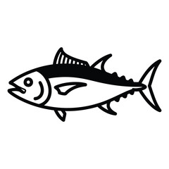 Tuna 2 silhouette vector icon set