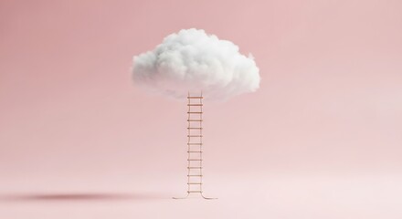 A fluffy white cloud floats above a clear glass vial with a measurement scale, symbolizing growth, potential, or a scientific concept