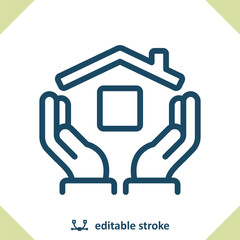 House, Hands Icon. Home, Real Estate, Mortgage, Realtor
