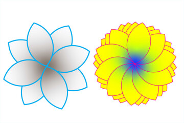 Colorful Geometric Flower Patterns Vector Design