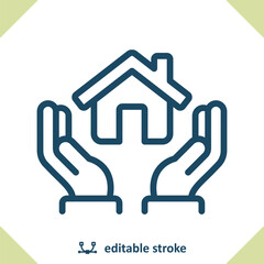 House, Hands Icon. Home, Real Estate, Mortgage, Realtor