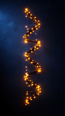 Obraz premium Minimalist DNA double helix softly glowing in a clean modern environment symbolizing biotechnology molecular science genetics and innovation in a calm futuristic hyperrealistic composition
