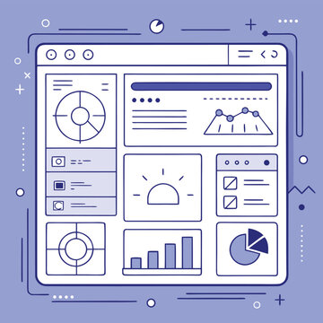 dashboard wireframe template  vector  minimal desi.eps