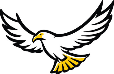 eagle flying silhouette bundle.eps