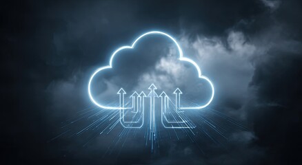 Abstract cloud computing graphic