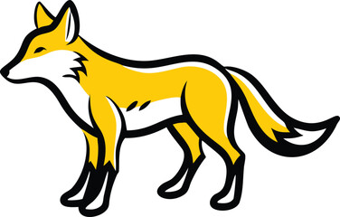 Obraz premium wolf and fox silhouette vector bundle.eps