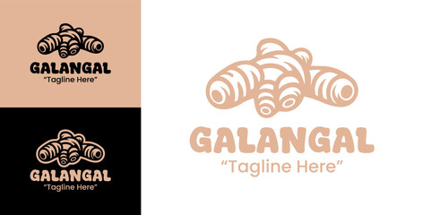 Minimalist Galangal Logo for Organic Herbal Brand