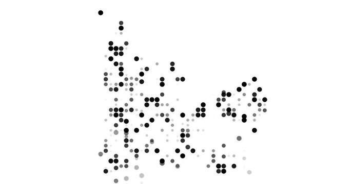 Dynamic Particle Map of French Southern Territories Forming Through Moving Circles