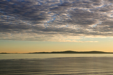 Fototapeta premium Beautiful sunset over the sea in Split, Croatia.