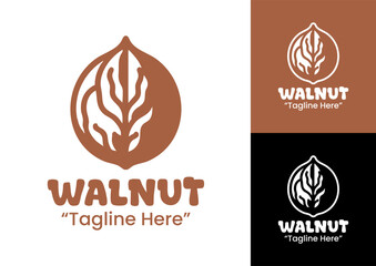 Walnut Logo Modern Organic Nut Brand Identity