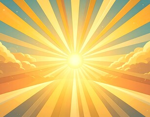 Obraz premium Sunrise radiant rays