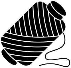 thread illustration sewing silhouette spool logo tailor icon sew outline embroidery needlework reel fashion needle craft textile pattern cotton shape adults vector graphic background