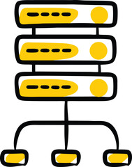 Fototapeta premium network rack cabinet icon thin linear style .eps