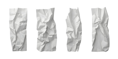 Wrinkled Papers: Crumpled papers arranged, displaying a range of textures, capturing the essence of imperfection.
