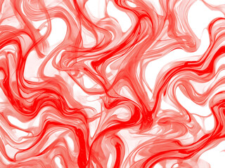 Crimson Swirls of Passion: A dynamic pattern of fluid, crimson red strokes dances gracefully against the crisp, bright backdrop, evoking emotions of energy and artistic allure.