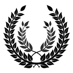 wreath and laurel branch silhouette set (1).eps