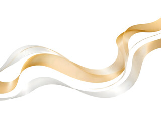 Elegant Ribbon Swirl: An abstract art piece featuring flowing ribbons of gold and silver, creating a sense of movement and sophistication.
