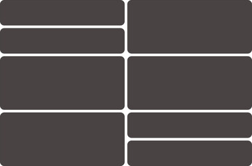 Dark Gray Solid Background with Rounded Corner for Various Design Needs